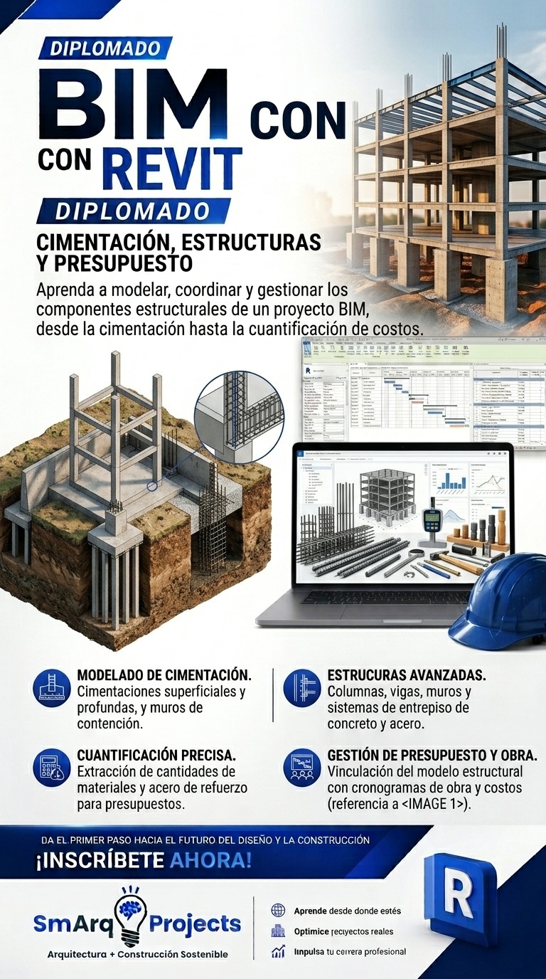 Diplomado Diplomado BIM con Revit Estructuras: Cimentación, Estructuras y Presupuesto