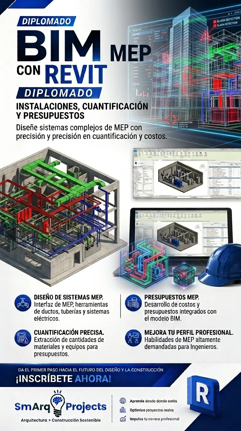 Diplomado Diplomado BIM MEP con Revit: Instalaciones, Cuantificación y Presupuestos